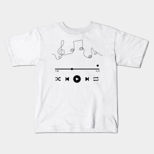 music wave and playlist Kids T-Shirt